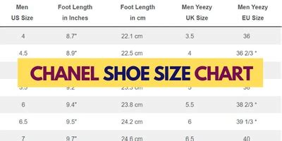 chanel slingback size chart.